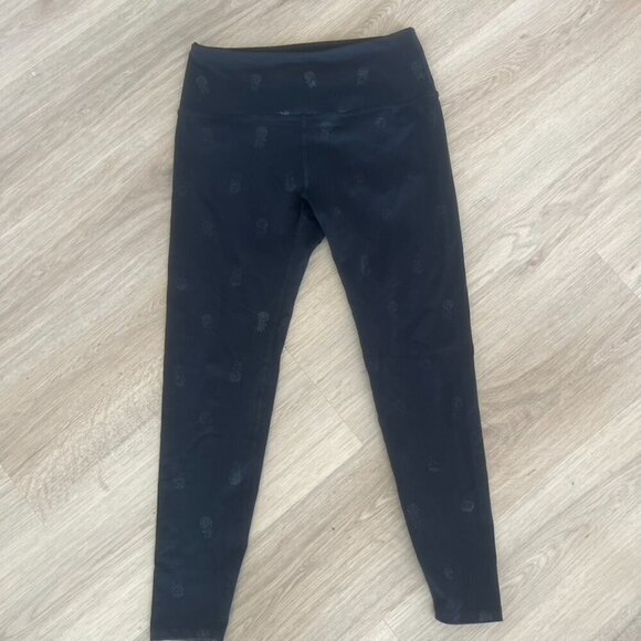 Beyond Yoga Pineapple Black Leggings Small - Picture 1 of 8